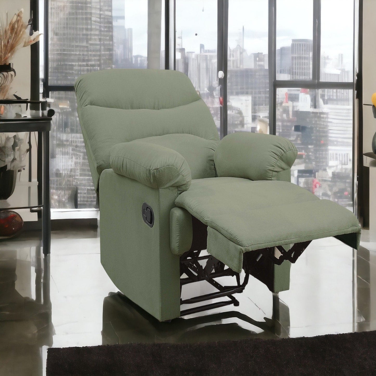 Comfortable Microfiber Motion Recliner for Relaxing Moments