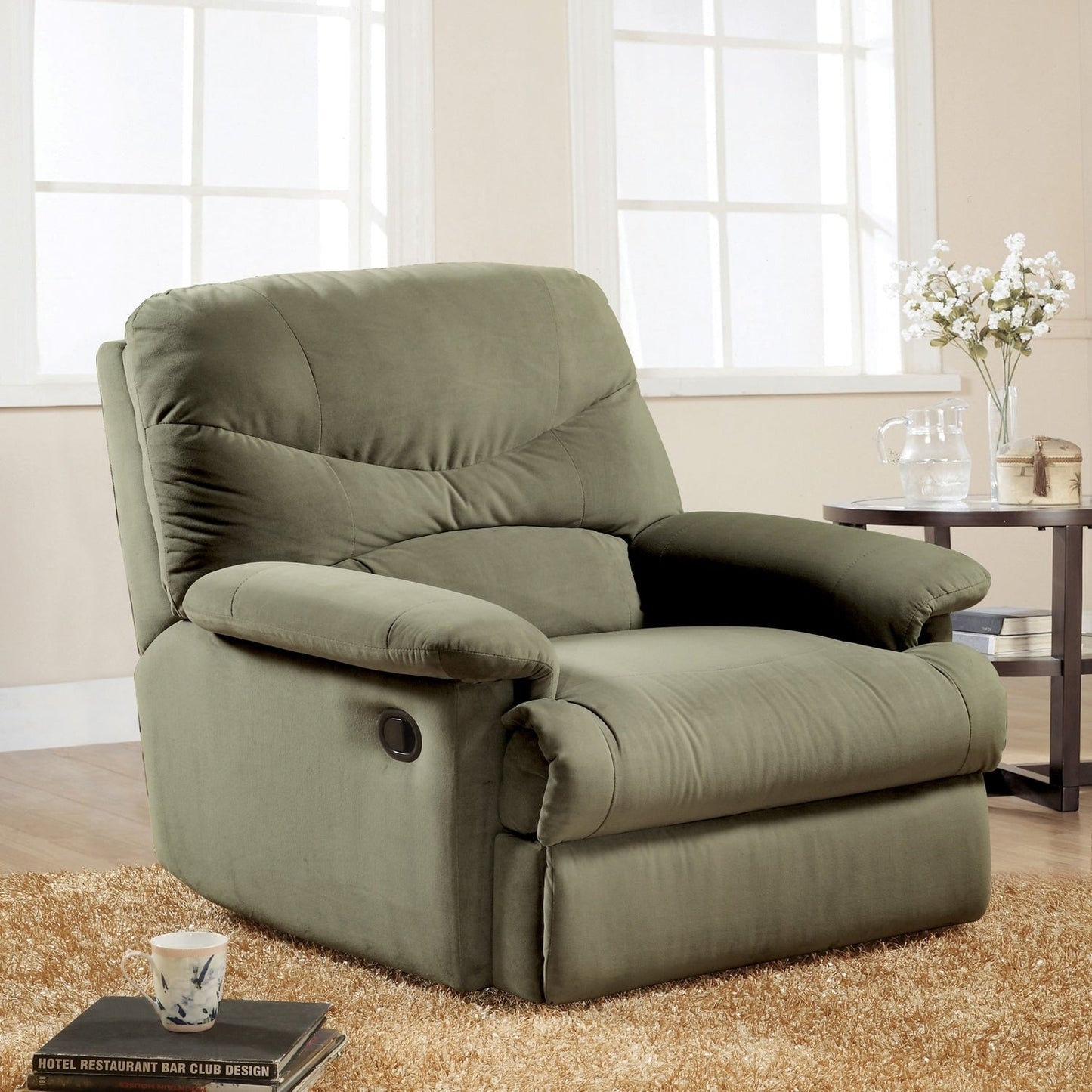 Comfortable Microfiber Motion Recliner for Relaxing Moments