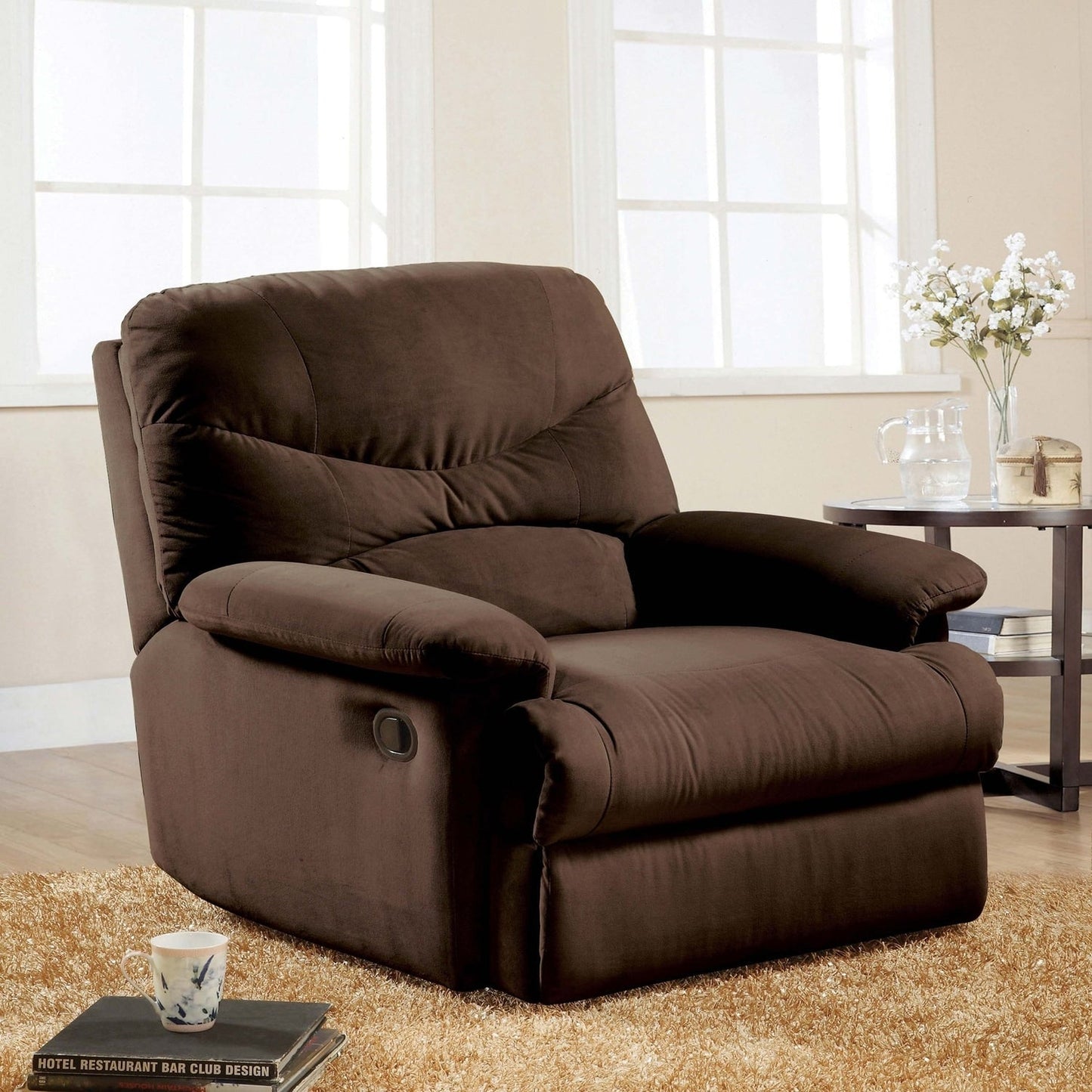 Comfortable Microfiber Motion Recliner for Relaxing Moments