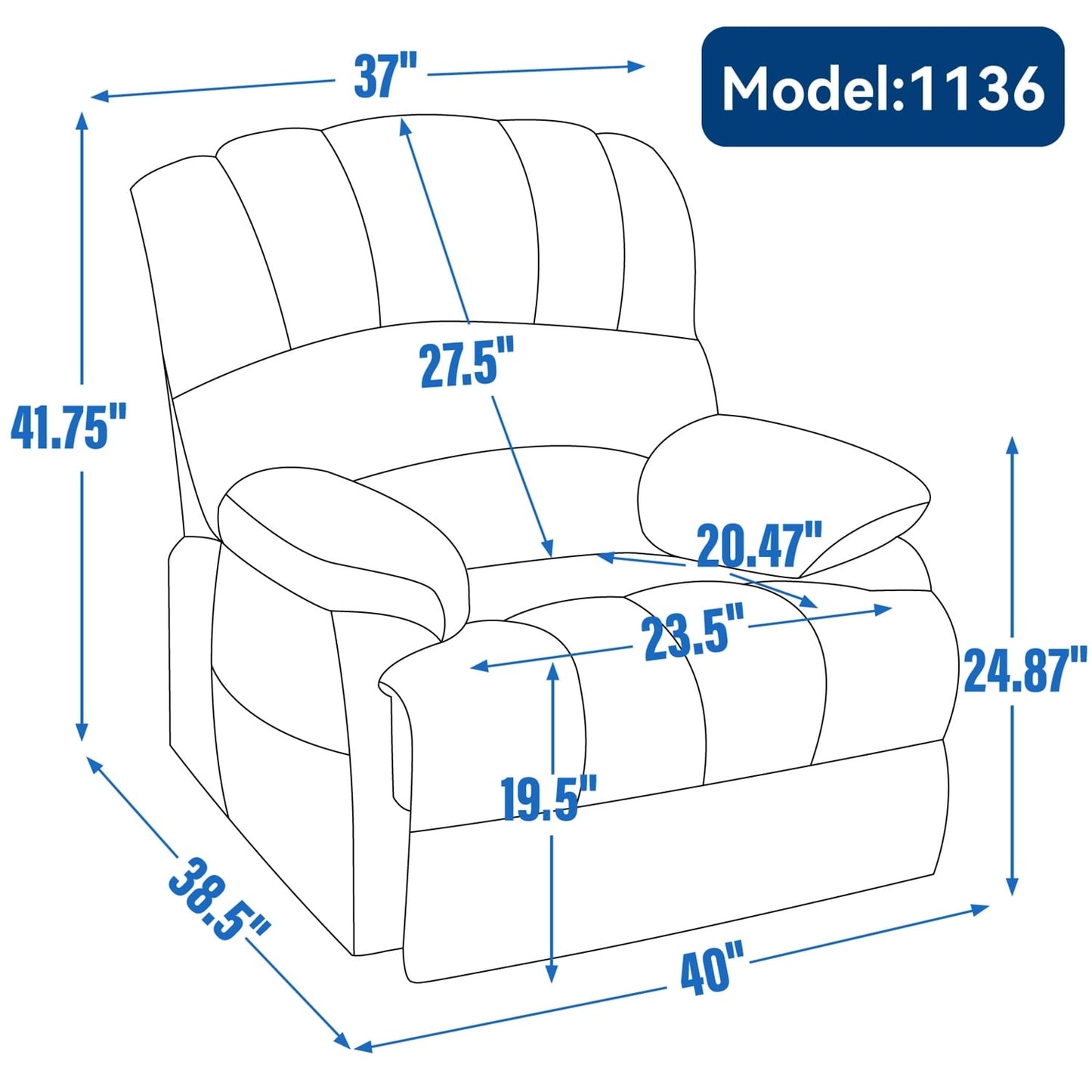 Comfortable Power Lift Recliner Chair with Advanced Massage