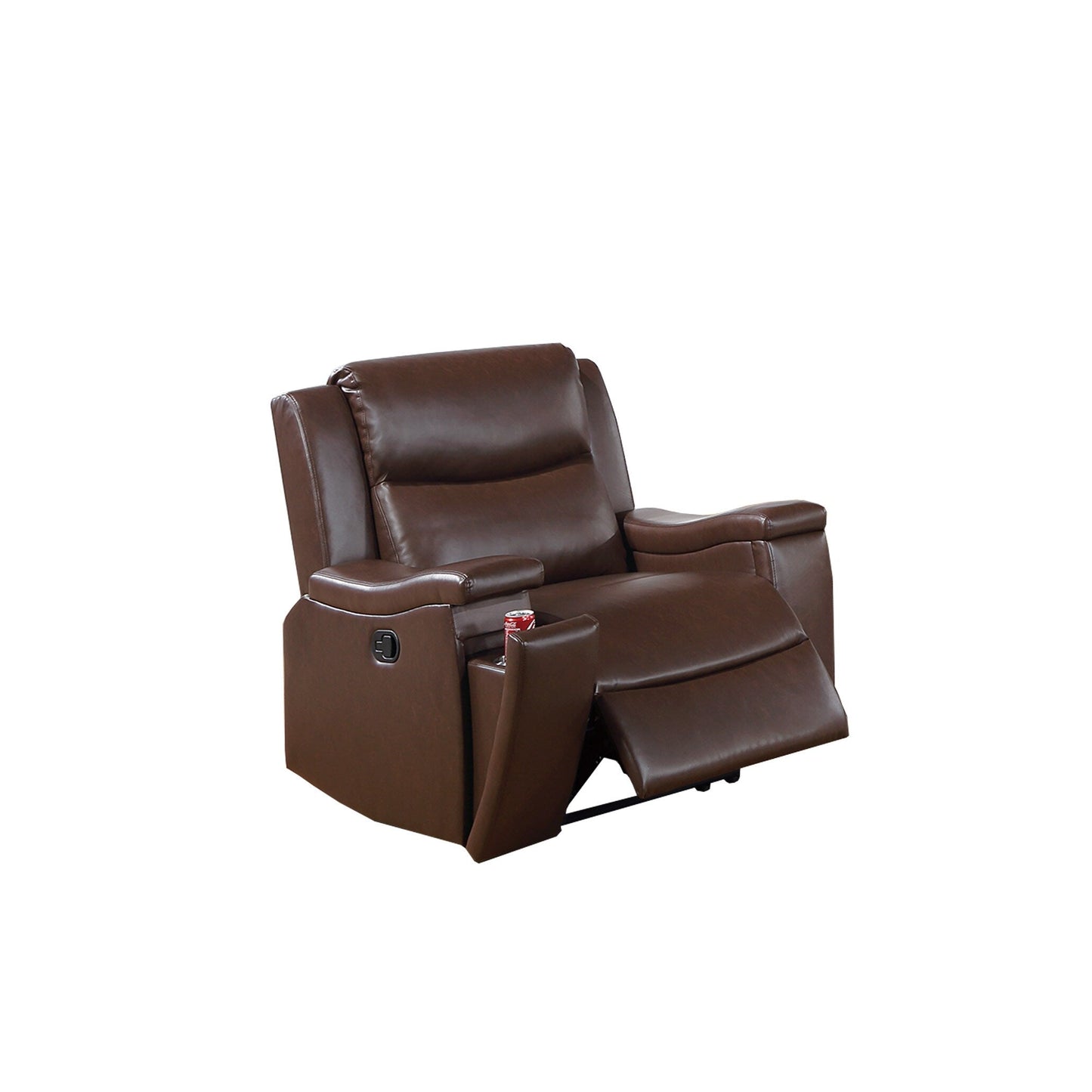 Comfortable Single Recliner with Cup Holder and Manual Recline Function