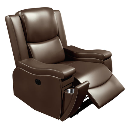 Comfortable Single Recliner with Cup Holder and Manual Recline Function