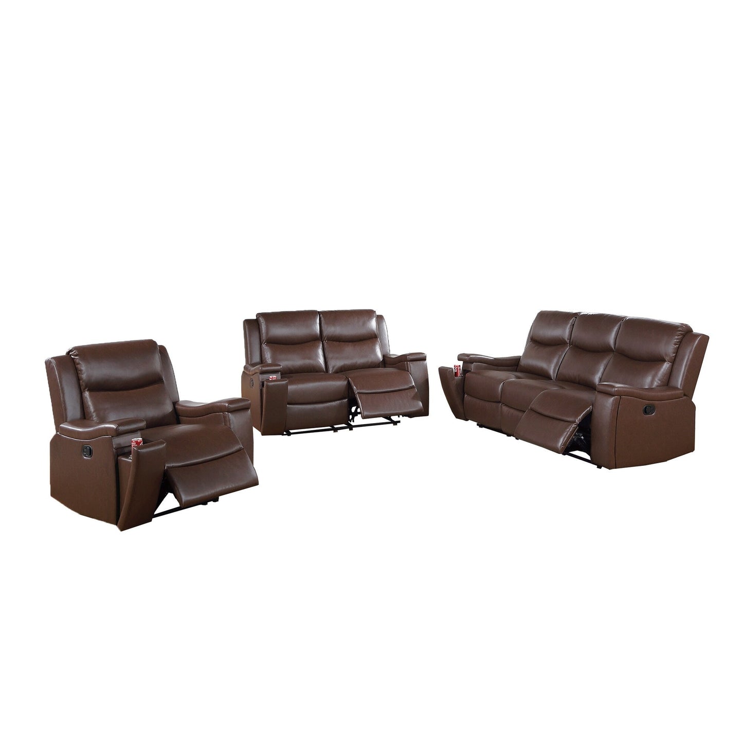 Comfortable Single Recliner with Cup Holder and Manual Recline Function