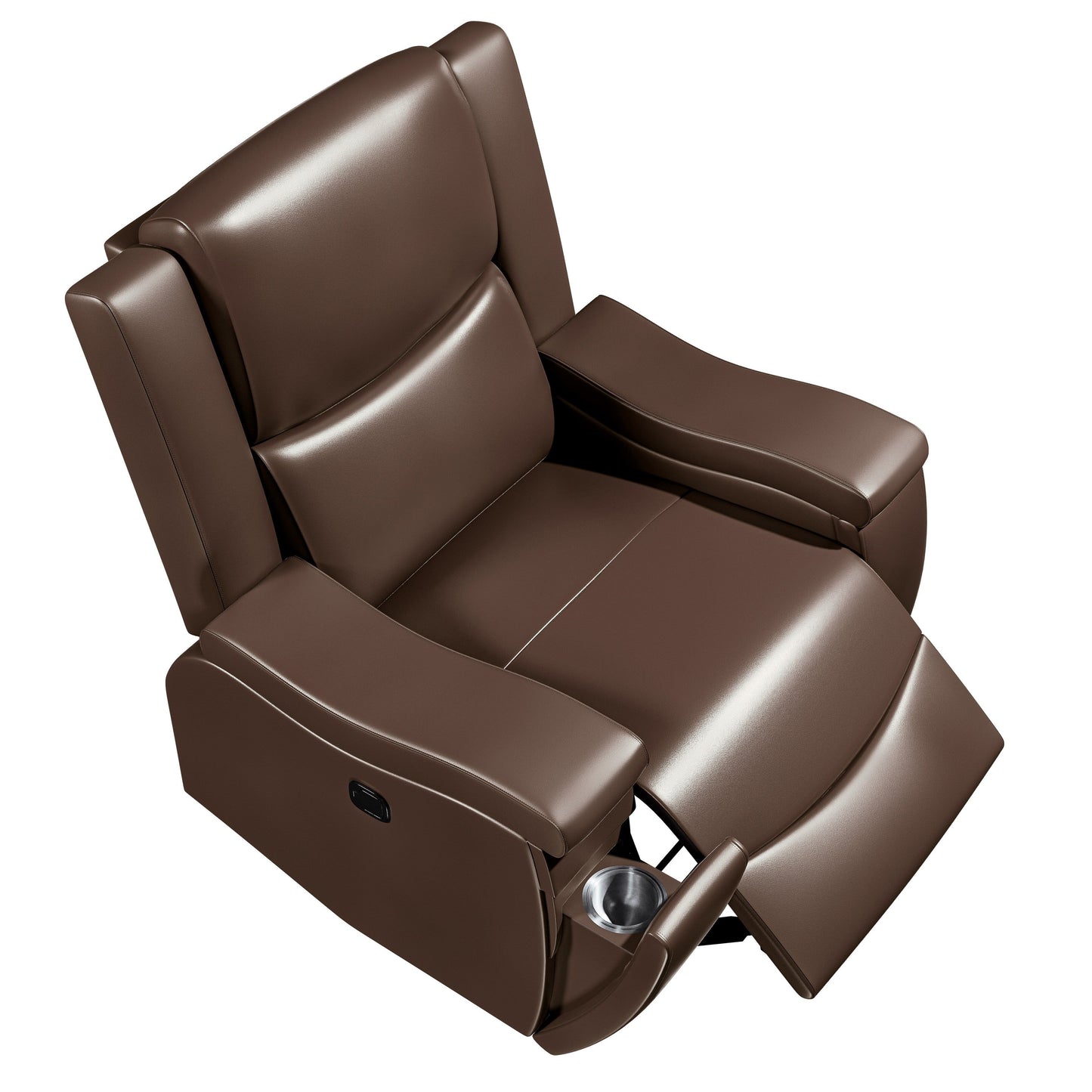 Comfortable Single Recliner with Cup Holder and Manual Recline Function