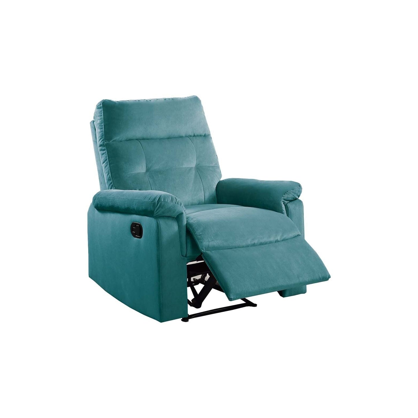 Comfortable Single Recliner with Manual Handle and Velvet Upholstery for Ultimate Relaxation