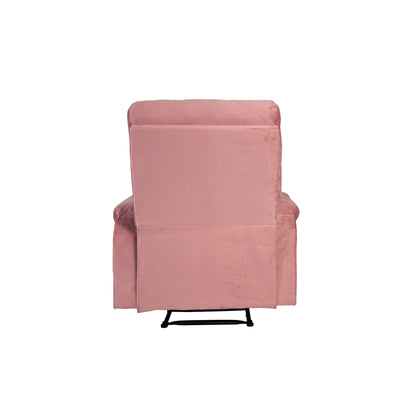 Comfortable Single Recliner with Manual Handle and Velvet Upholstery for Ultimate Relaxation
