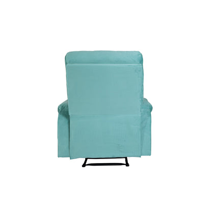 Comfortable Single Recliner with Manual Handle and Velvet Upholstery for Ultimate Relaxation