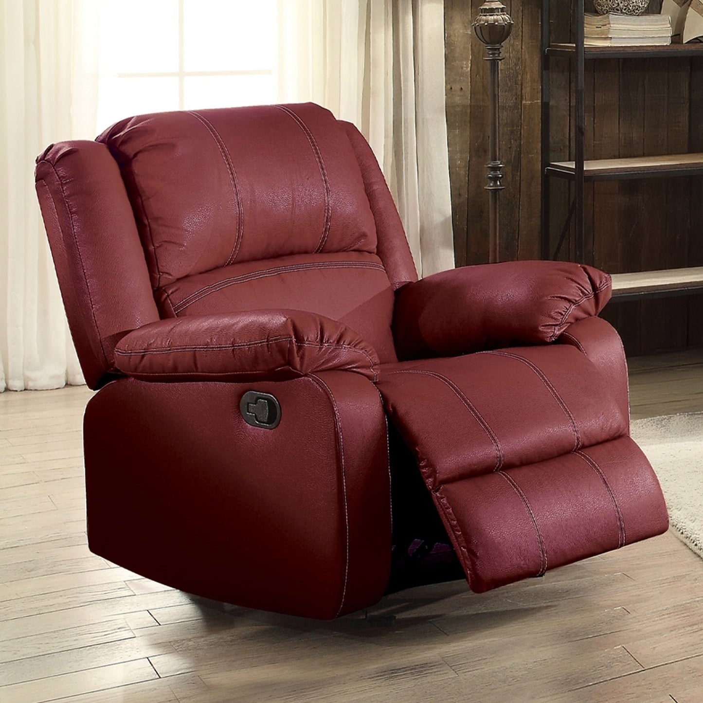 Comfortable Synthetic Leather Rocker Recliner