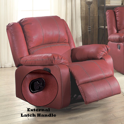 Comfortable Synthetic Leather Rocker Recliner