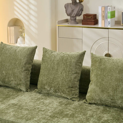 Comfy Convertible Folding Mattress Couch, Floor Sofa Bed, Chenille Floor Sofa with Armrest, Floor Sofa Lounge Couch