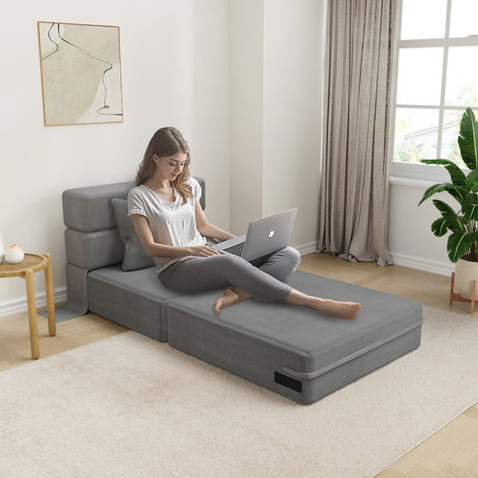 Convertible Compression Corduroy Sectional Sofa (Set of 4)