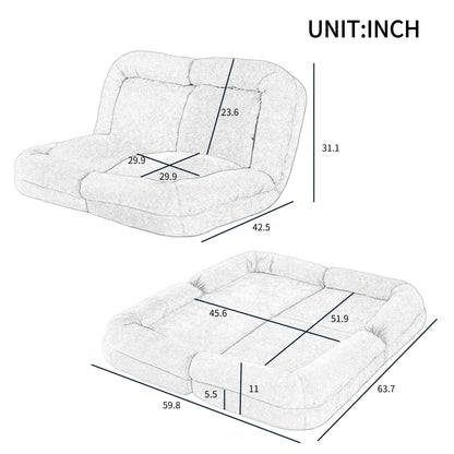 Convertible Double Sofa Bed with Fold-Out Function for Versatile Seating and Sleeping Options