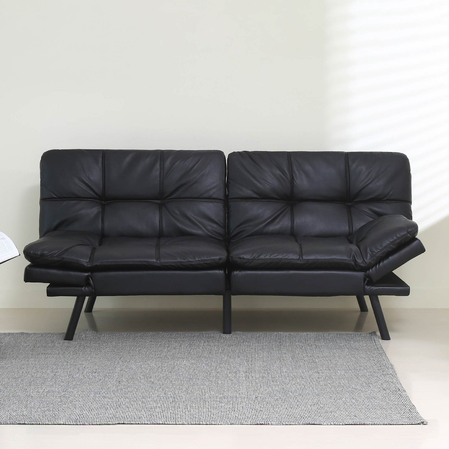 Convertible Futon Couch Bed, Modern Folding Sleeper Sofa