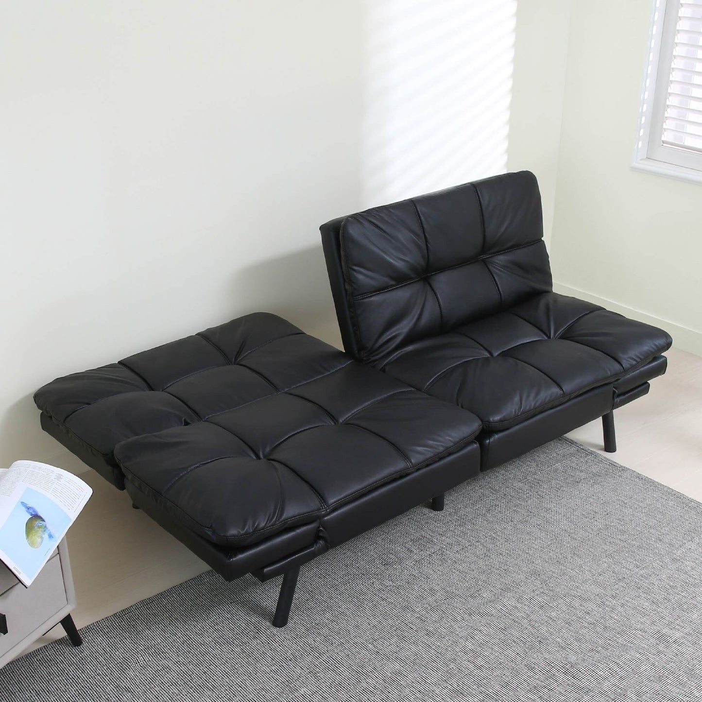 Convertible Futon Couch Bed, Modern Folding Sleeper Sofa