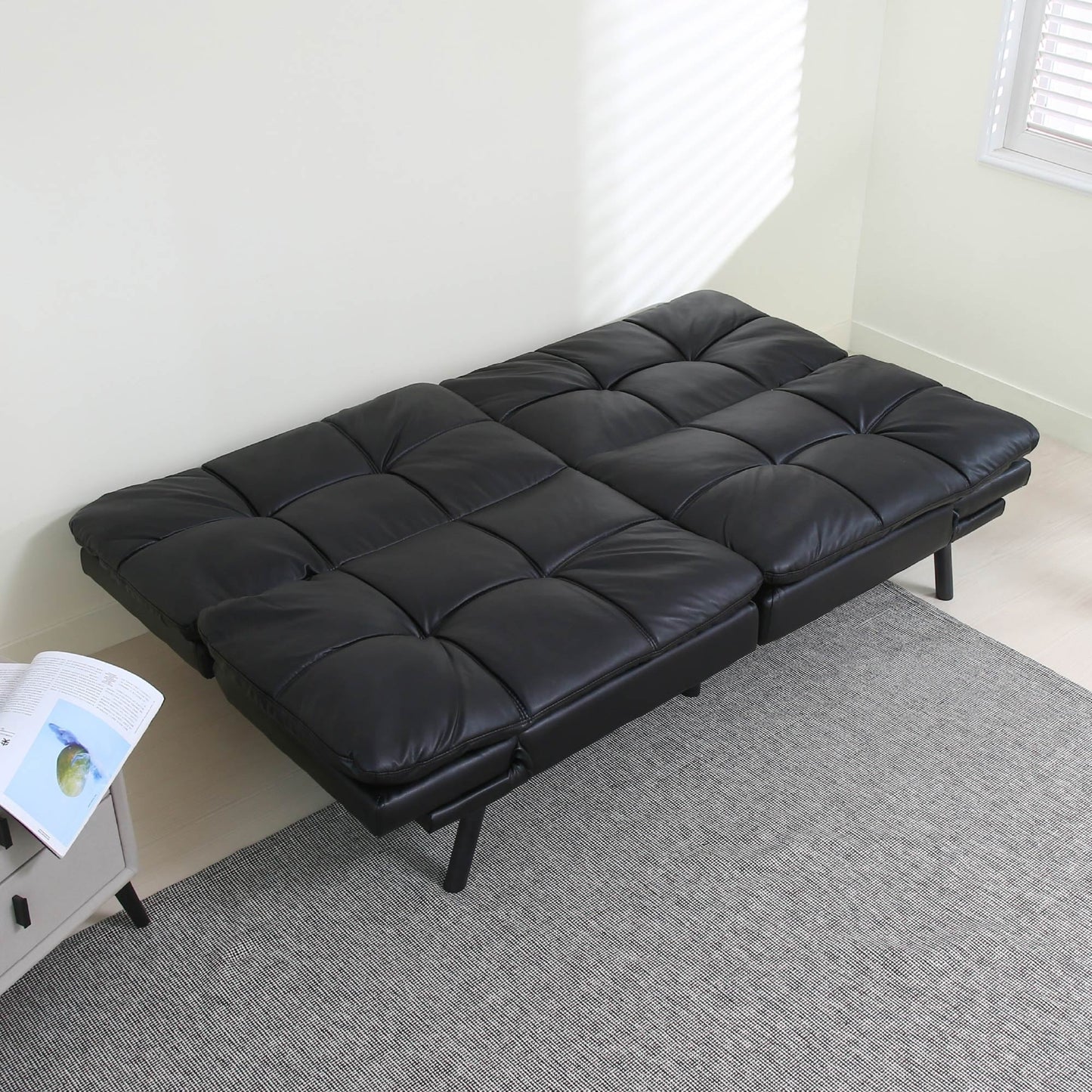 Convertible Futon Couch Bed, Modern Folding Sleeper Sofa