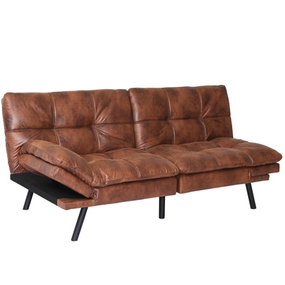 Convertible Futon Couch Bed, Modern Folding Sleeper Sofa