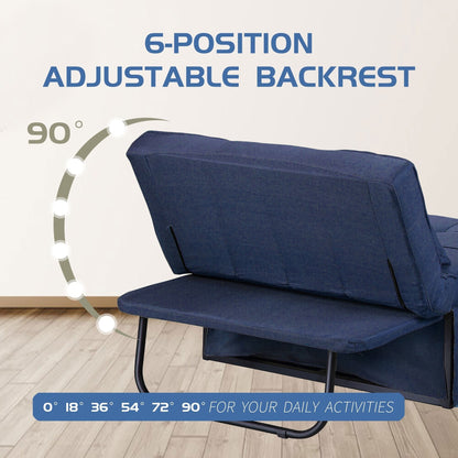 Convertible Sofa Bed Sleeper Sofa Chair Couch Folding Ottoman Recliner Chairs for Living Room