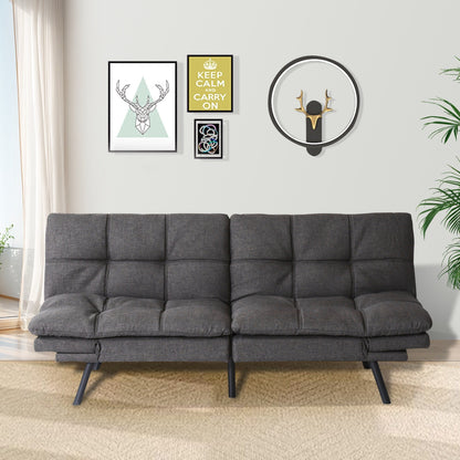 Convertible Loveseat Sofa Bed with Adjustable Armrests