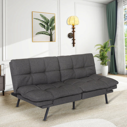 Convertible Loveseat Sofa Bed with Adjustable Armrests
