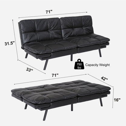 Convertible Loveseat Sofa Bed with Adjustable Armrests