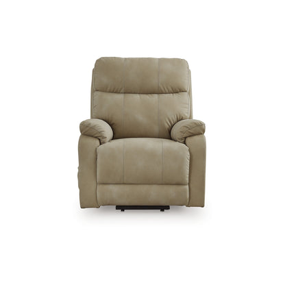 Corbin Power Lift Recliner Chair, Sand Faux Leather, Pillow Top Arms