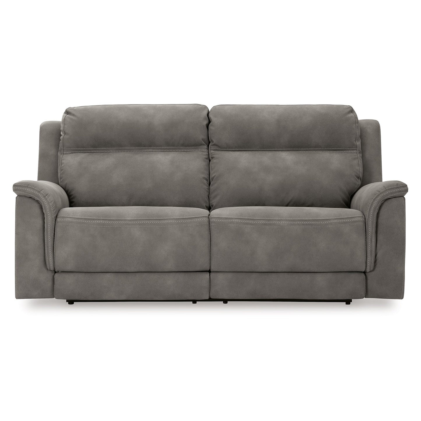 Corbin Power Recliner Sofa, Zero Draw USB, Slate Gray Faux Leather