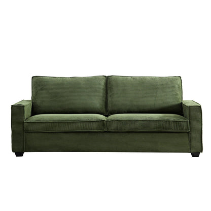 Corduroy 3-seater Sofa with Cup Holder and Storage