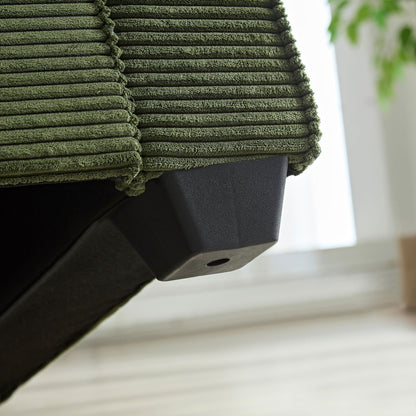 Corduroy 3-seater Sofa with Cup Holder and Storage