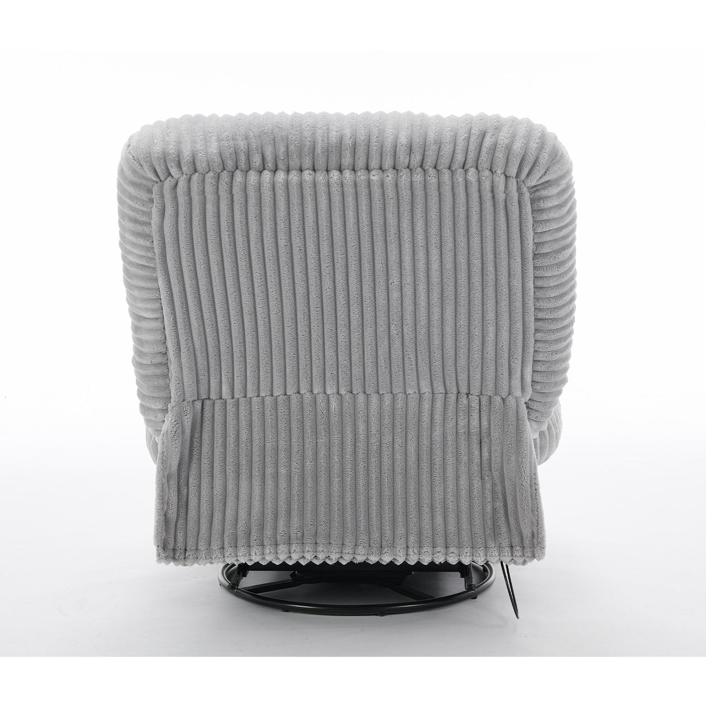 Corduroy 360° Swivel Glider Rocker Recliner with Pillows