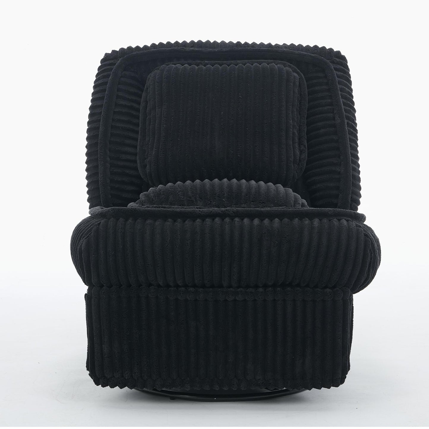 Corduroy 360° Swivel Glider Rocker Recliner with Pillows