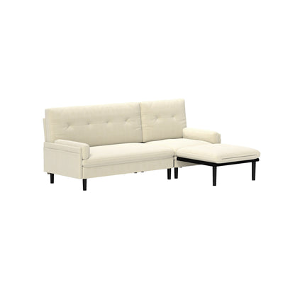 Corduroy Adjustable 3-seater Sofa and Guest Bed