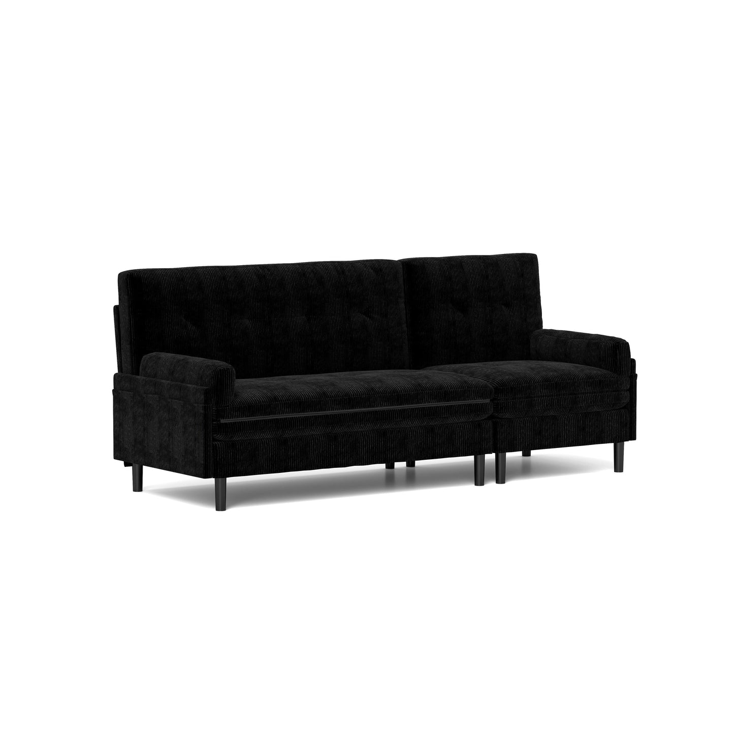 Corduroy Adjustable 3-seater Sofa and Guest Bed