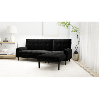 Corduroy Adjustable 3-seater Sofa and Guest Bed