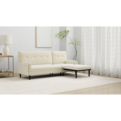 Corduroy Adjustable 3-seater Sofa and Guest Bed