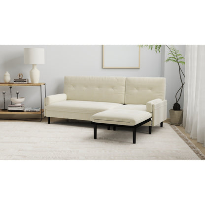Corduroy Adjustable 3-seater Sofa and Guest Bed