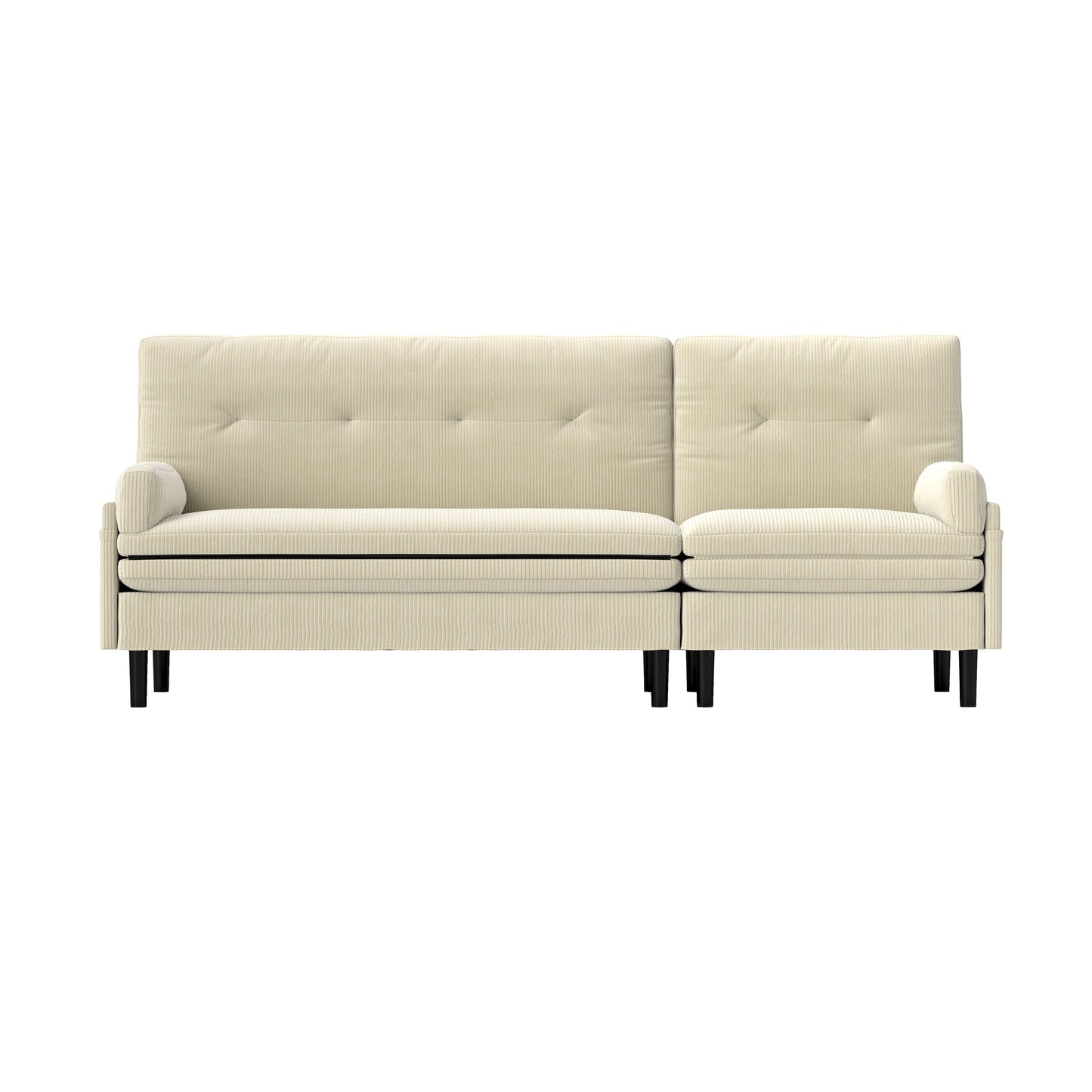 Corduroy Adjustable 3-seater Sofa and Guest Bed