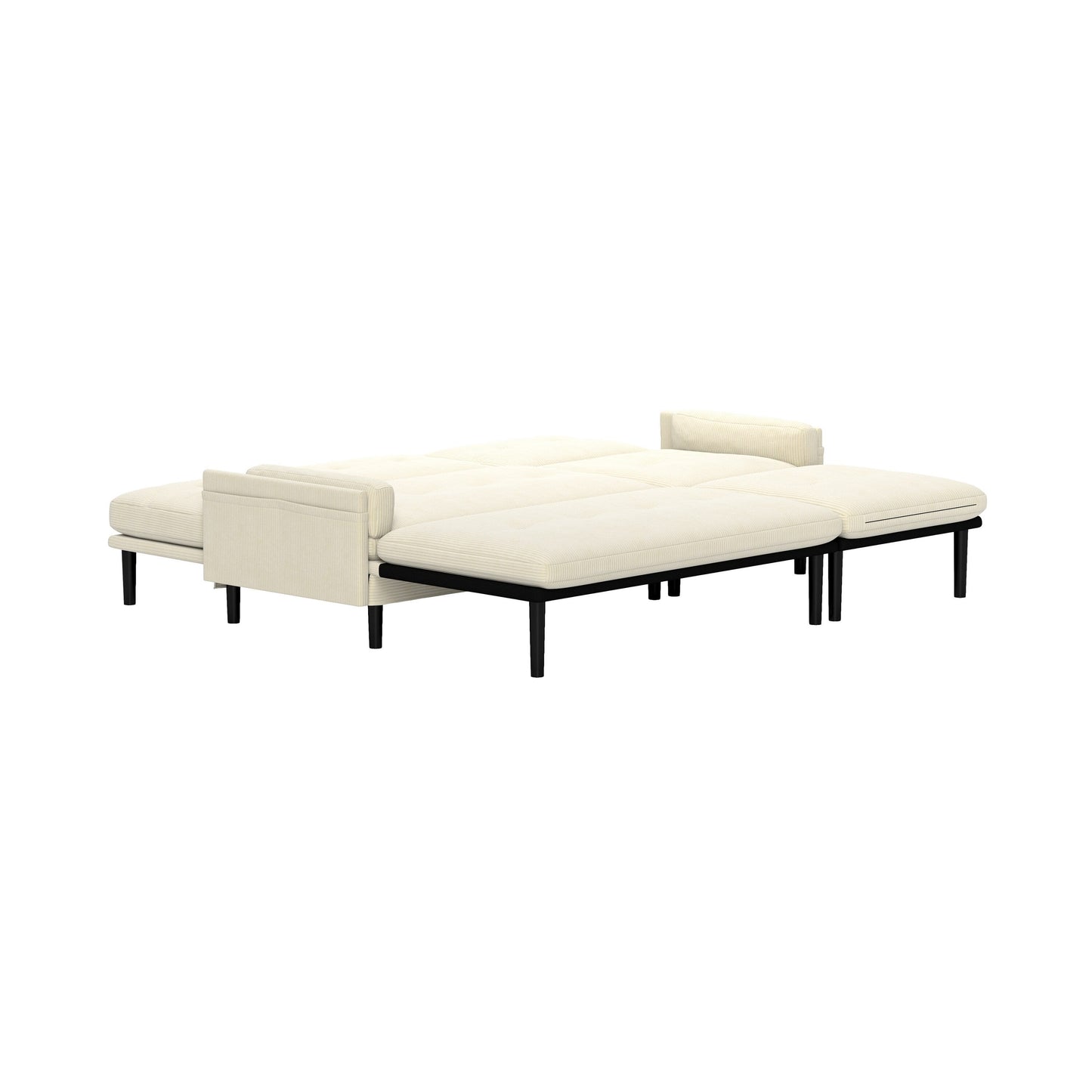 Corduroy Adjustable 3-seater Sofa and Guest Bed