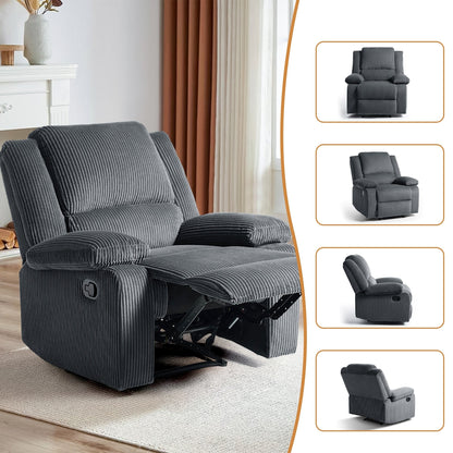 Corduroy Adjustable Recliner Chair Sofa for Living Room