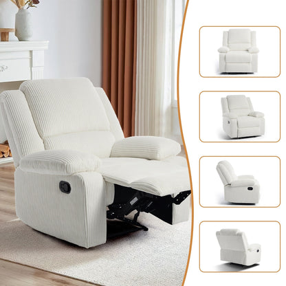 Corduroy Adjustable Recliner Chair Sofa for Living Room