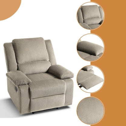 Corduroy Adjustable Recliner Chair Sofa for Living Room