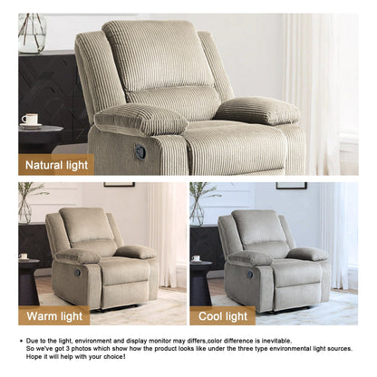 Corduroy Adjustable Recliner Chair Sofa for Living Room