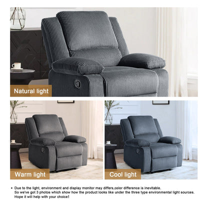 Corduroy Adjustable Recliner Chair Sofa for Living Room