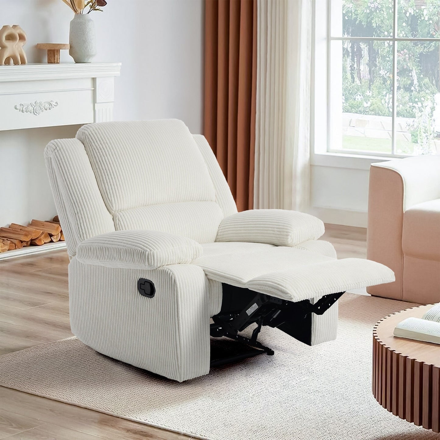 Corduroy Adjustable Recliner Chair Sofa for Living Room
