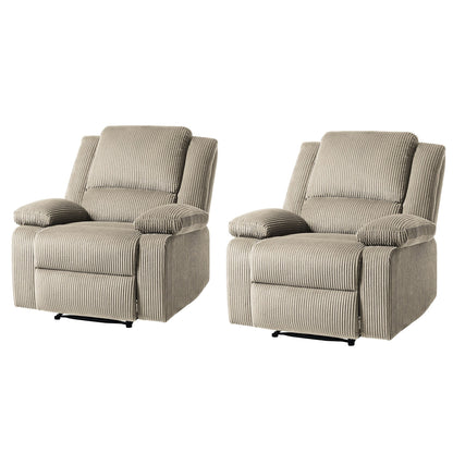 Corduroy Adjustable Recliner Chair Sofa for Living Room