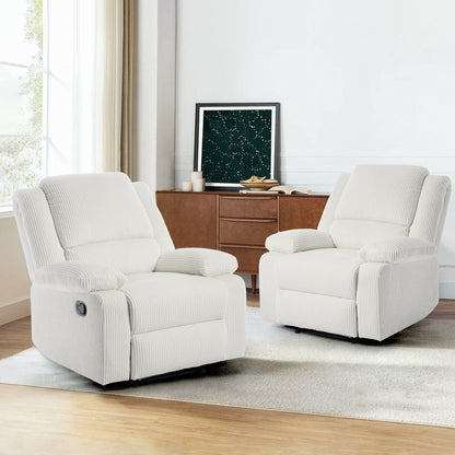 Corduroy Adjustable Recliner Chair Sofa for Living Room