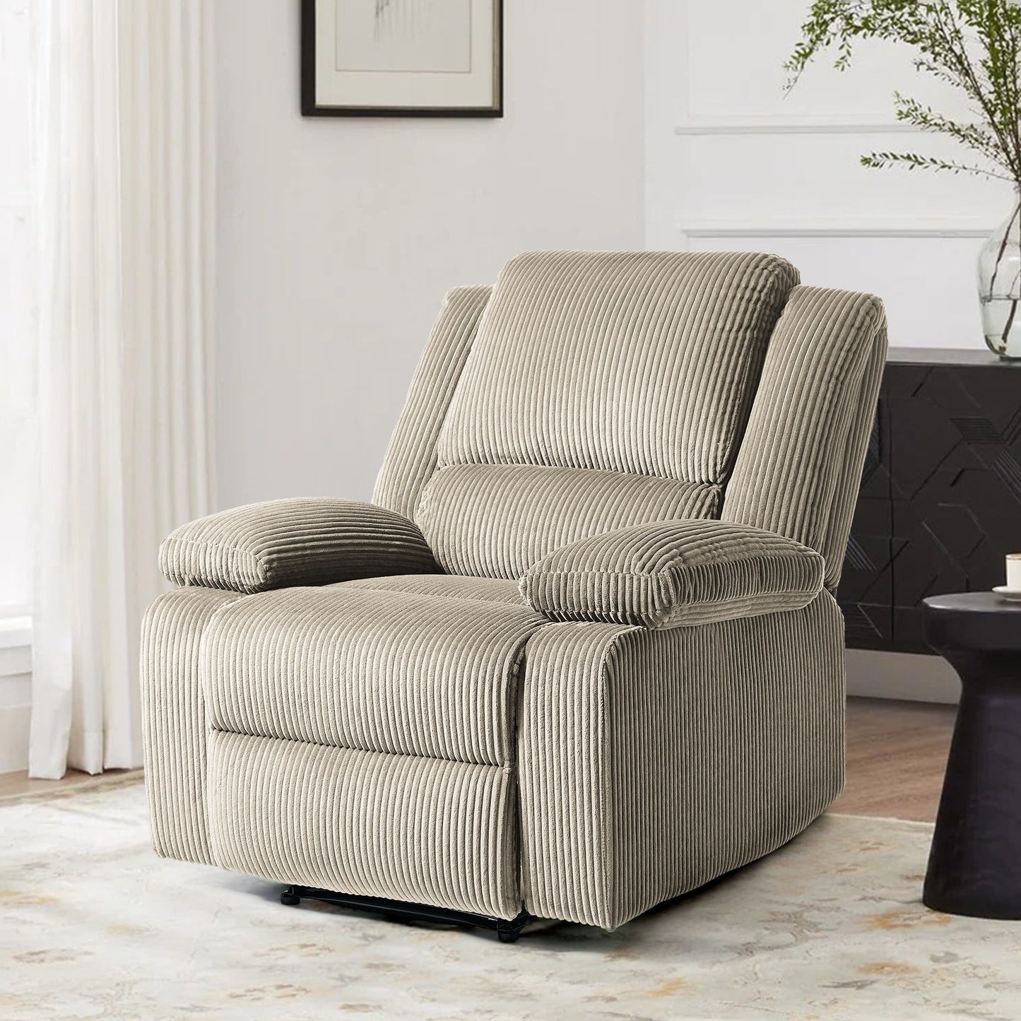 Corduroy Adjustable Recliner Chair Sofa for Living Room