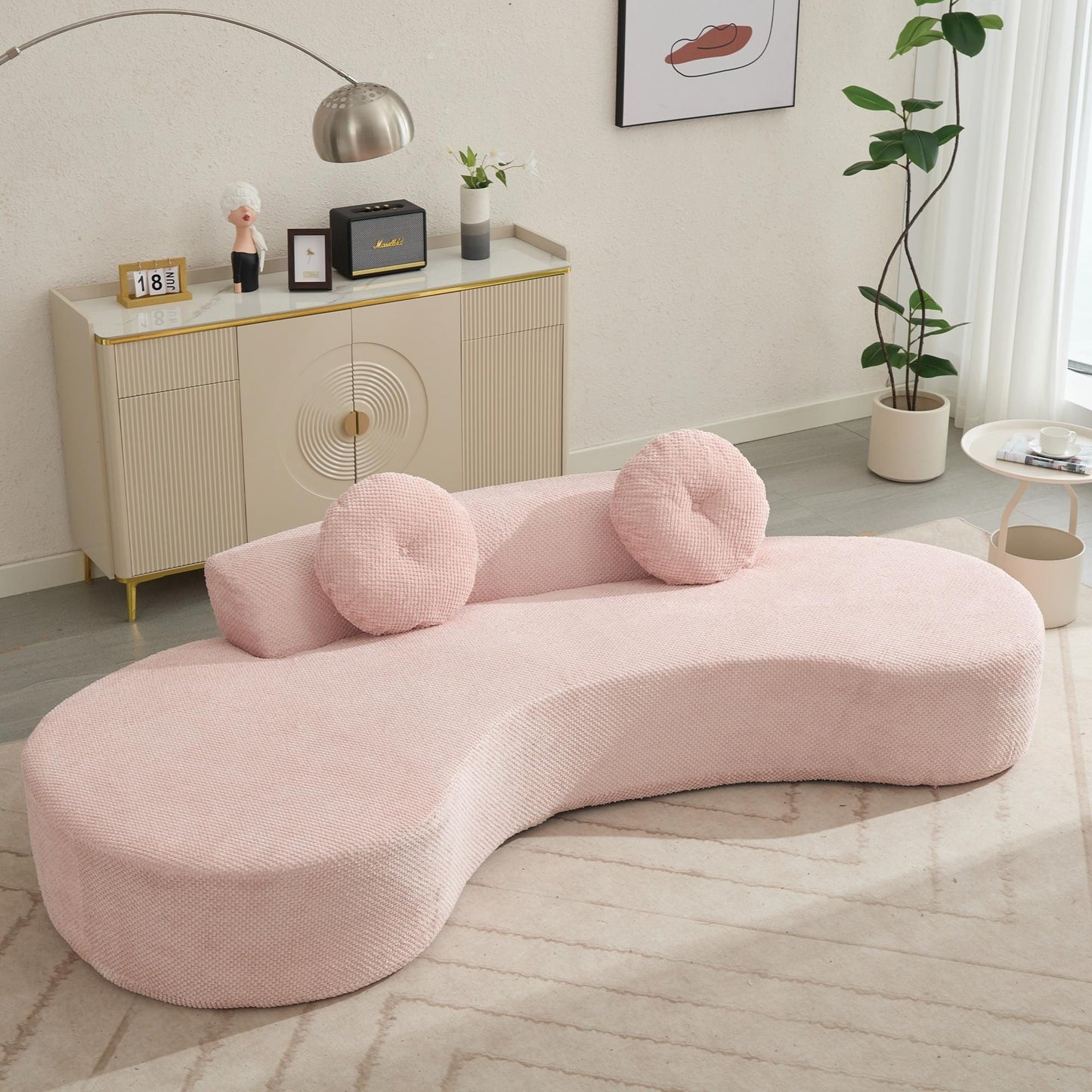 Corduroy Cloud Sofa with Pillows