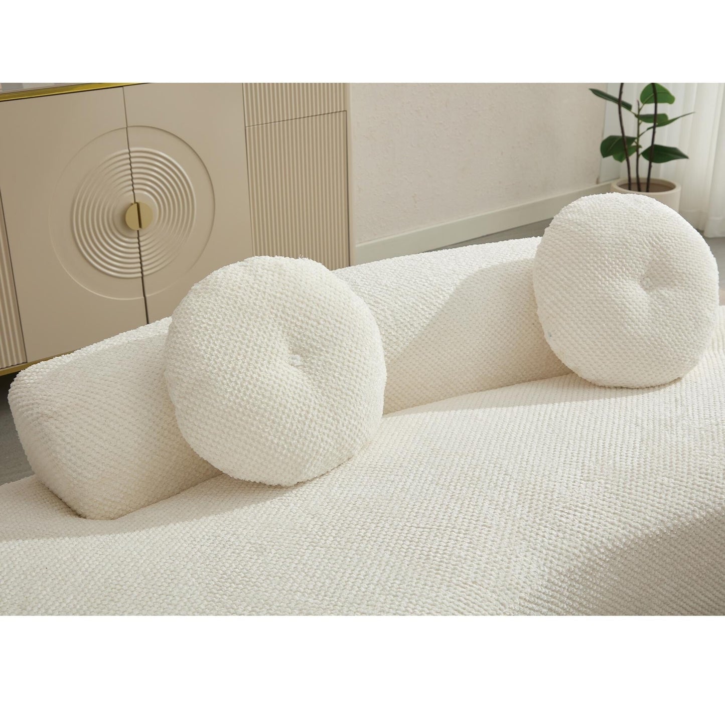 Corduroy Cloud Sofa with Pillows