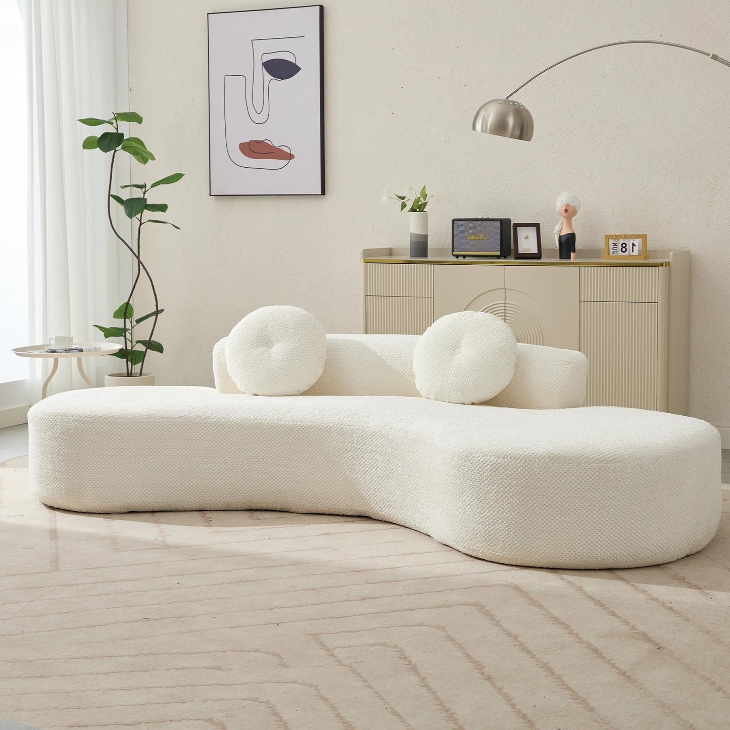 Corduroy Cloud Sofa with Pillows