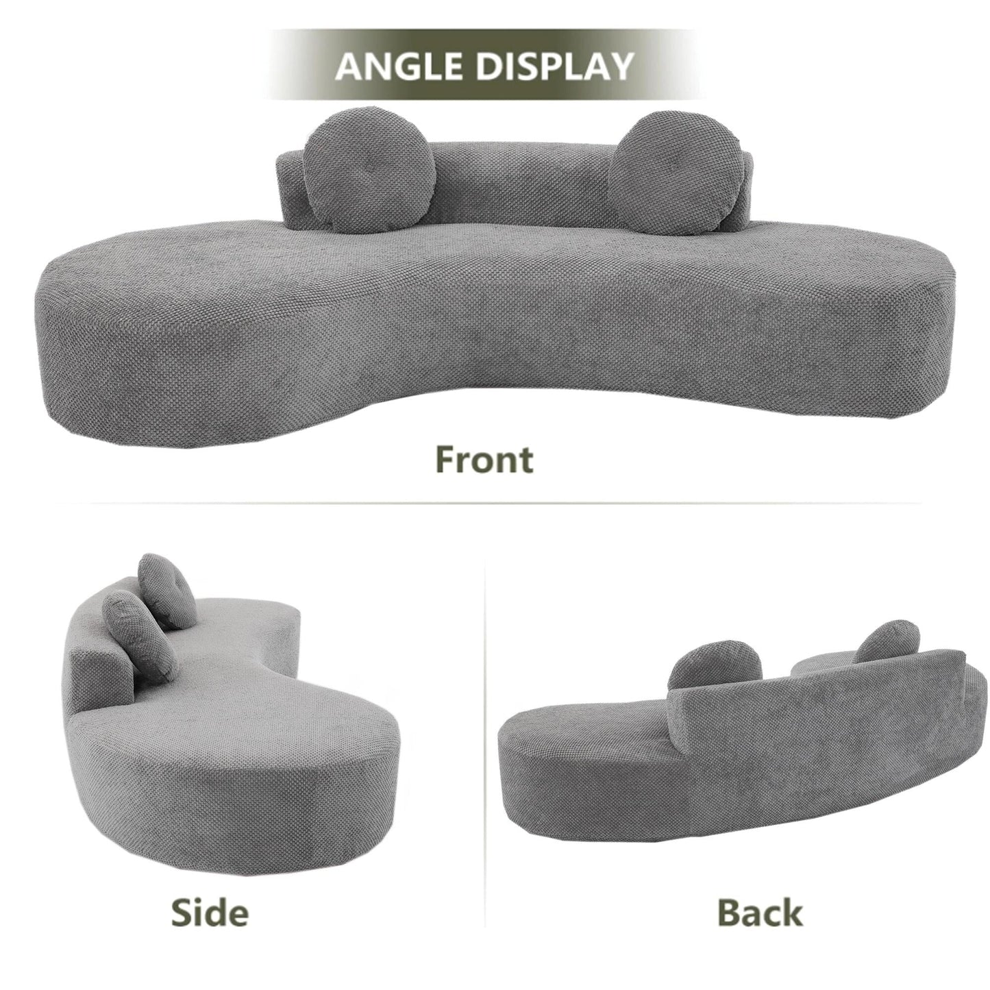 Corduroy Cloud Sofa with Pillows